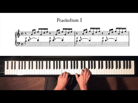 Bach Prelude and Fugue No.1 Well Tempered Clavier, Book 1 with Harmonic Pedal