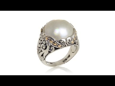 Bali Designs by Robert Manse Cultured Mab Pearl Sterling...