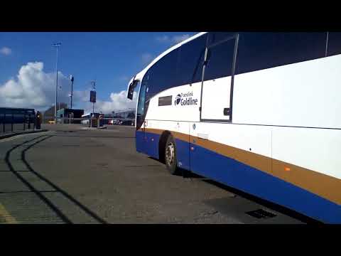 VOLVO SC5 bus Translink Goldline 1117 arriving at Ballymena.