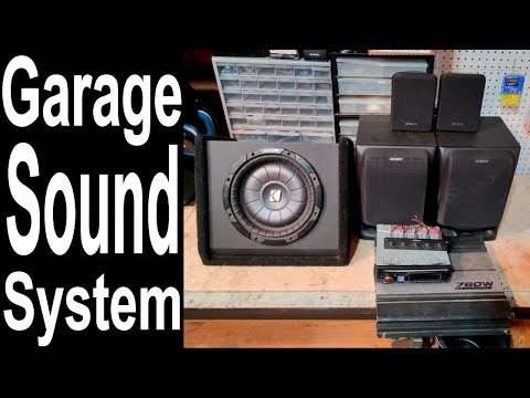 CAR STEREO turned GARAGE SOUND SYSTEM with an ATX POWER SUPPLY (Garage Project #1)