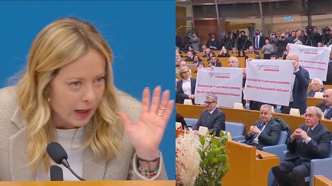 CONFERENZA STAMPA INTEGRALE DELLA PREMIER GIORGIA MELONI CON L’ORDINE DEI GIORNALISTI