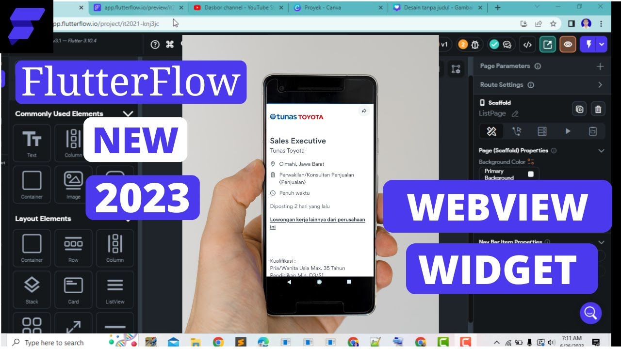 FLUTTERFLOW NEW 2023 - WEBVIEW WIDGET