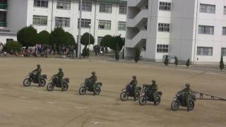 preview picture of video 'Motorcycle Drill by JGSDF 陸自偵察隊によるオートバイドリル [HD]'