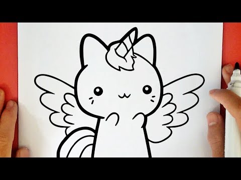 Como Dibujar Gato Unicornio Gaticornio Kawaii Dibujos Imagenes