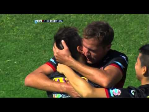 Gol de Zapata. Chacarita 1 - Guillermo Brown 0. Fecha 10. B Nacional 2015. FPT