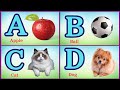 A To Z Alphabet Words Learn ABCD A For Apple B For Ball ABCD 26 Alphabet Letters Sri Dharanie Kids