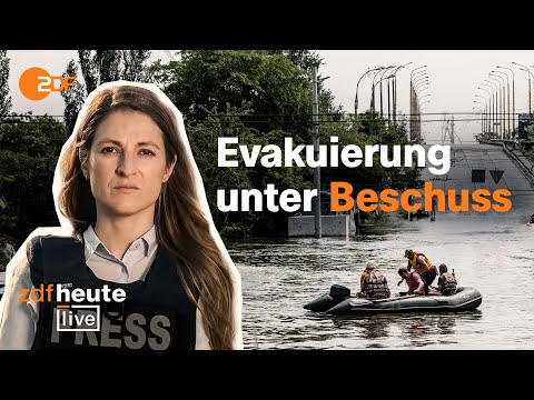 Beschuss in Cherson: Alica Jung bei deutschem Helfer und im Gespräch mit Ex-General | ZDFheute live