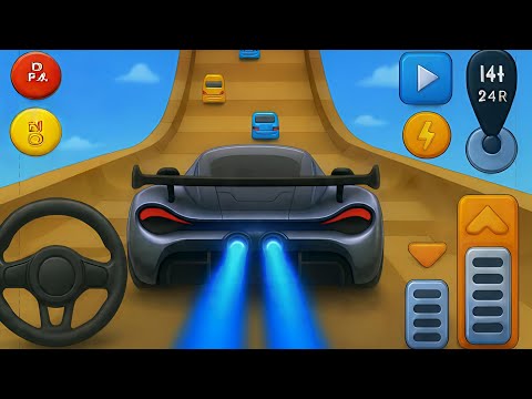 Mega Ramp Car Racing Master Simulator | GT Car Stunts & Impossible Ramp Racing 3D Gameplay
