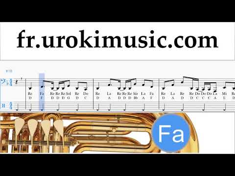 Cours de Tuba Axel F - Crazy Frog Tuto Partitions um-i829