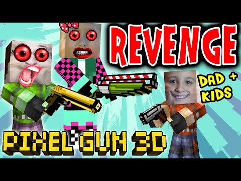 Lets Play Pixel Gun w/ Dad, Daughter & Son: Revenge in the End!  Alliance Formed! (pt. 6) Video