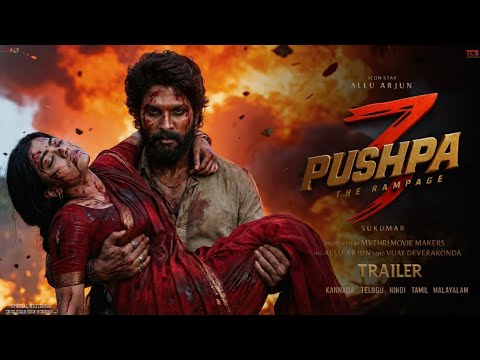Pushpa 3 : The Rampage - Glimpse Trailer | Allu Arjun | Vijay Deverakonda | Rashmika | Ai Fan Made  