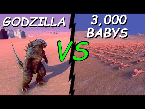 GODZILLA vs 3,000 BABYS - Ultimate Epic Battle Simulator