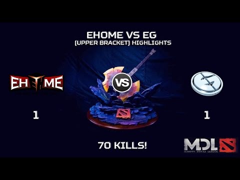 [MDL 2015] EG vs EHOME (Game 2) - 70 Kills with First GG No Racks