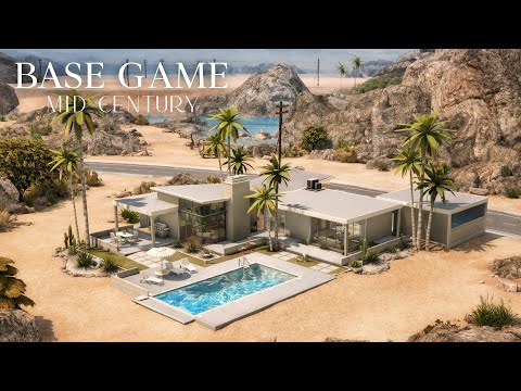 BASE GAME Mid Century House | The Sims 4: Speed Build