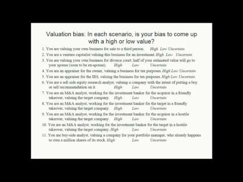 Session 2: The Bermuda Triangle and Valuation Approaches