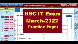HSC 12th  IT online exam March 2022 Practice Paper
