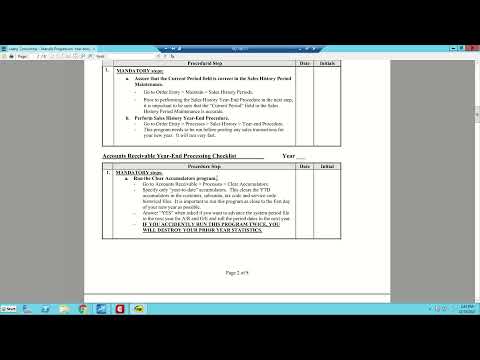 Macola Year End Processing Webinar