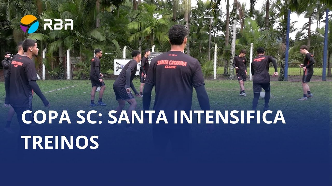 Santa faz primeiro treino aberto e inicia preparação para a Copa SC