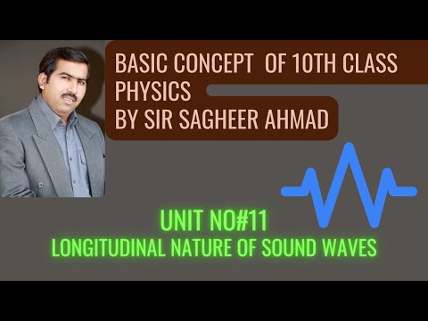 Longitudinal nature of sound waves class 10 BY Sir Sagheer Ahmad|3c studies|animation