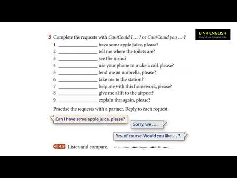 New Headway Pre-intermediate (5th Edition) | Unit 4 - Audio 4.9| Can/Could I - Can/Could you