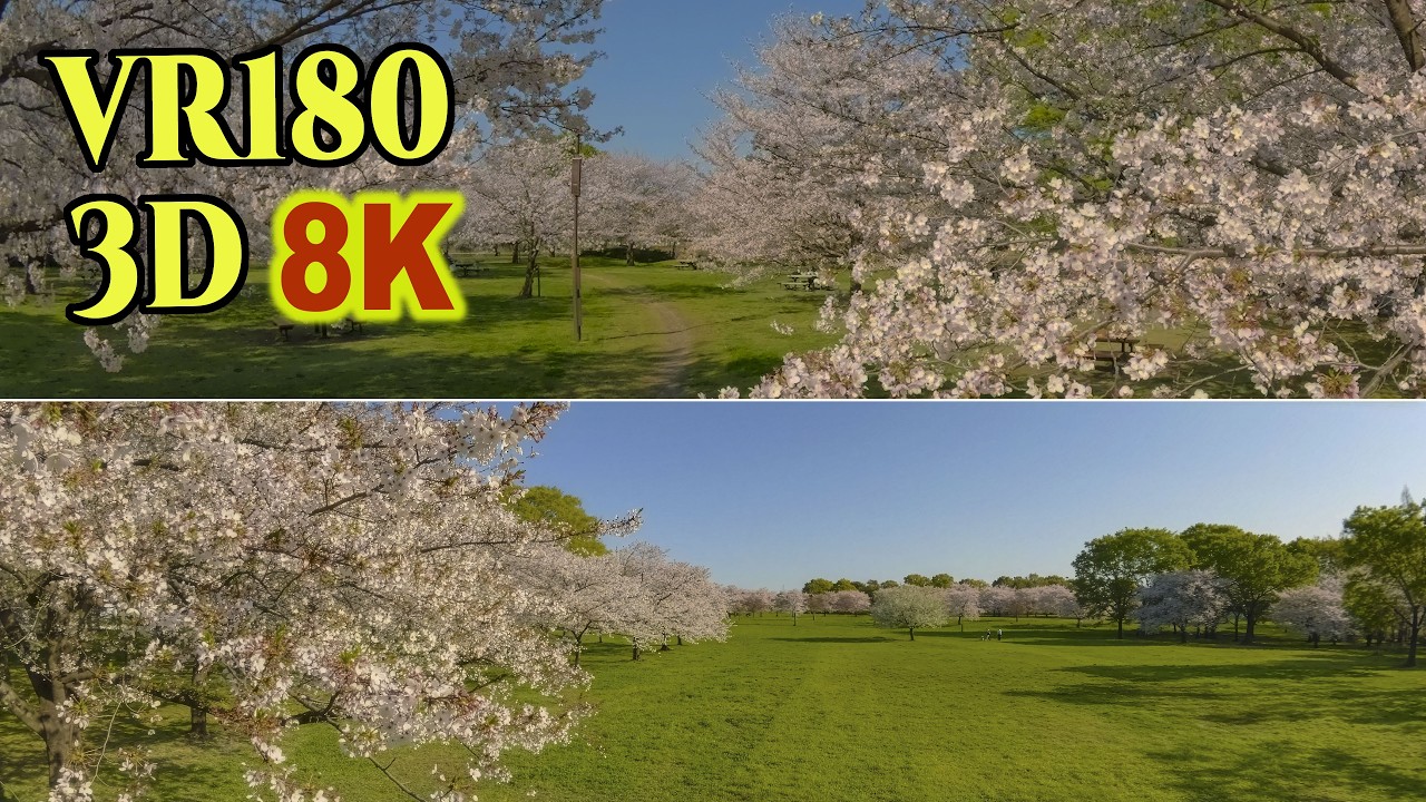[ 8K 3D VR180 ] 舎人公園（東京都足立区）の桜 2026 Cherry blossoms at Toneri Park, Tokyo Metropolitan Park in Tokyo
