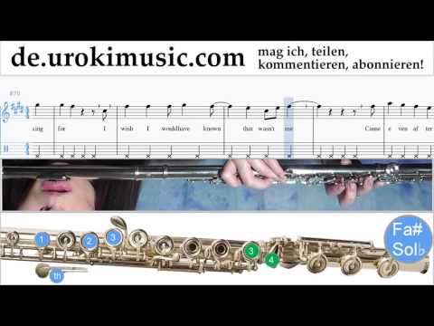 Flötenunterricht Charlie Puth & Selena Gomez - We Don't Talk Anymore Noten Lernen Teil#2 um-995