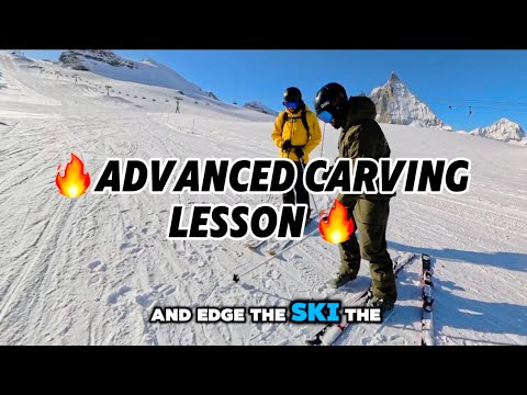 Advanced carving ski lesson Zermatt — pedal up, edge, drive