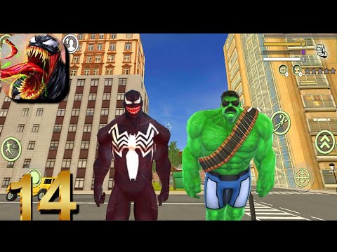Super Venom Spiderman Rope Hero - Gangster City Criminals Vegas #14 Android Gameplay
