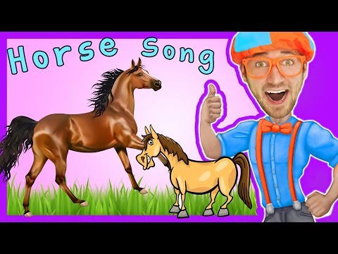 Horses for Kids - Horse Song Nursery Rhymes by Blippi Video