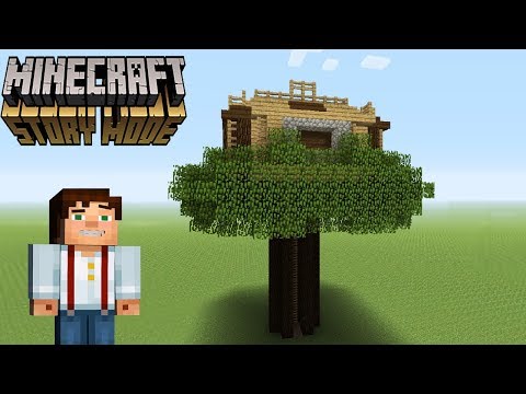 Minecraft Tutorial: How To Make Jesses TreeHouse From "Minecraft Story Mode"