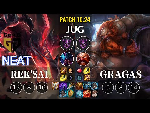 GEN Neat Rek'Sai vs Gragas Jungle - KR Patch 10.24