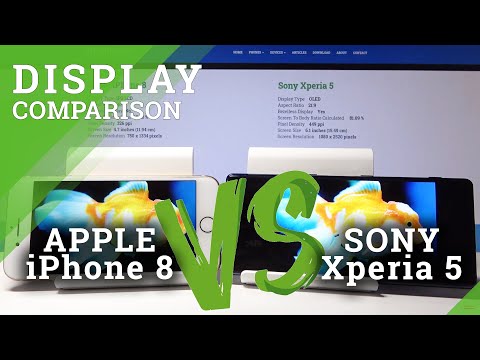Display Comparison of APPLE iPhone 8 vs SONY Xperia 5 | Screen Test