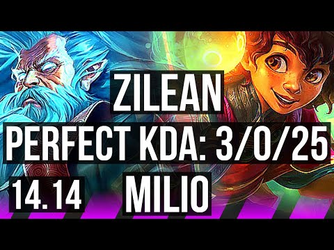 ZILEAN & Twitch vs MILIO & Lucian (SUP) | 3/0/25, Rank 11 Zilean | EUNE Master | 14.14