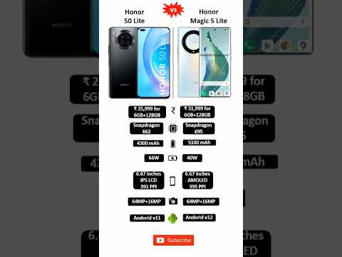 Honor 50 Lite 🆚 Honor Magic 5 Lite 5G detail comparison #honor50lite #honormagic5lite #shorts