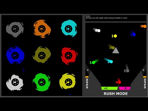 Core Destruction x Multiply or Release or Repair - 9 Color Battle Royale  - Marble Race in Algodoo
