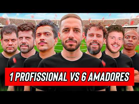 1 JOGADOR PROFISSIONAL VS 6 AMADORES! FT. KELVIN OLIVEIRA