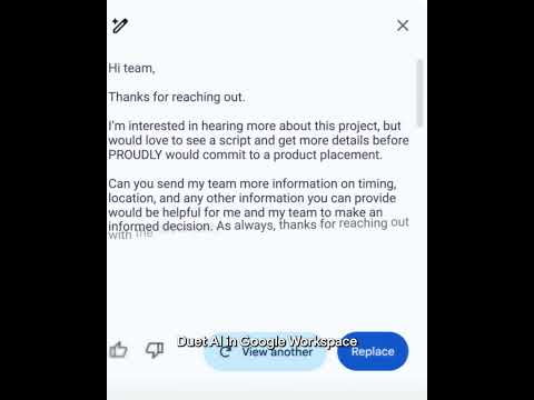 Sending quick emails to team WADE is no sweat thanks to Duet AI in #GoogleWorkspace 🙌 #Ad
