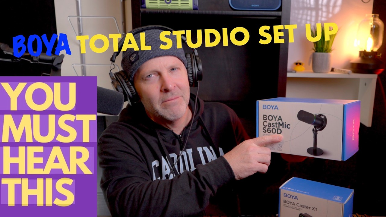 BOYA Caster Mixer X1, BOYA CastMic S60, BOYA Mic Arm, BOYA HP3, Total Studio Set Up.