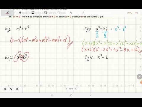 Suma o diferencia de potencias iguales 2