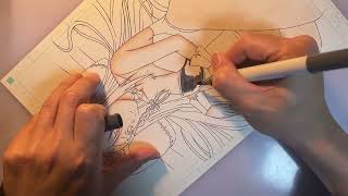 推しのファンアートを描くだけの動画Part2（コピック髪色塗り編）