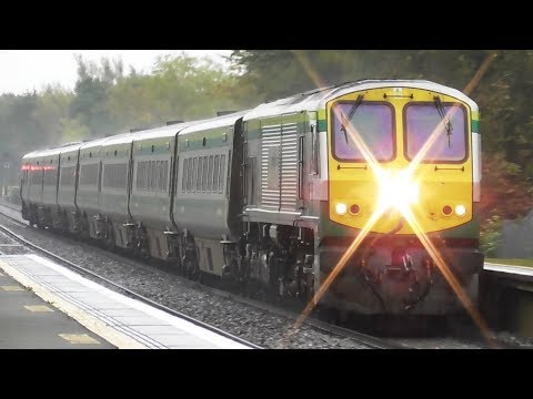 Irish Rail 201 Class Loco and Mark 4 Intercity Train - Monasterevin Station, Kildare