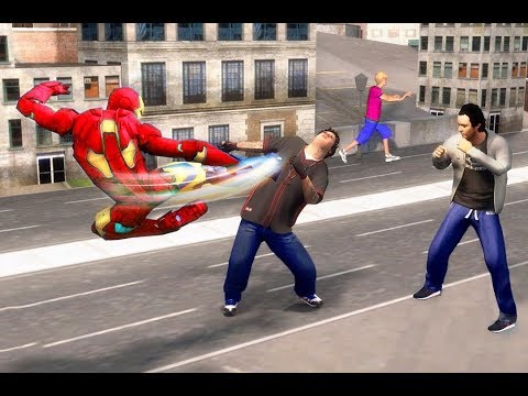 Flying Iron Superhero City Rescue Mission | Iron Hero Vs Panther Hero & Monster - Android GamePlay