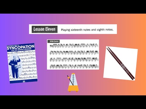 Syncopation by Reed (Lesson 11, Page 28, 40-Bar Exercise) - Practice with Me! #drumset #drummer