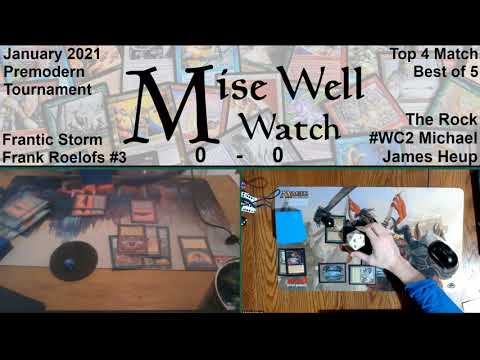 January 2021 Premodern Monthly - Top 4 Match - Frantic Storm vs The Rock