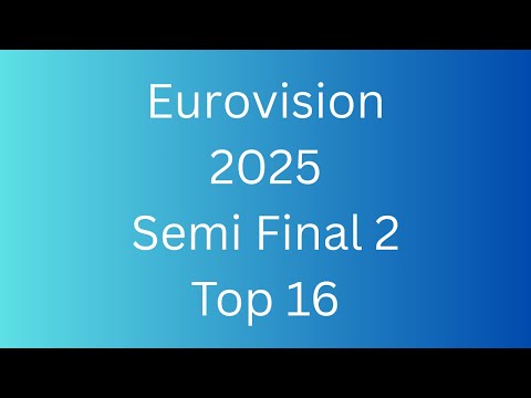Eurovision 2025 Semi Final 2 Top 16 (After Rehearsals)