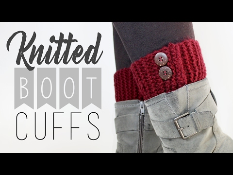 Knitted Boot Cuffs // Knitting for Beginners // Veronica Marie Video