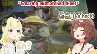 During the Late Night REPO Korone Teased Watame About Shoes Didn't Match That so Hilarious【Hololive】