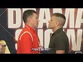 GENNADY GOLOVKIN AND SERGIY DEREVYANCHENKO FACE OFF IN NYC AT THEIR OFFICIAL KICK OFF PRESS TOUR!