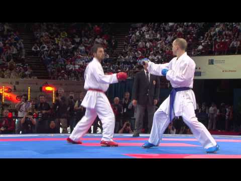 Aykhan Mamayev vs Timothy Petersen. Bronze Male Kumite -84kg. World Karate Championships 2012