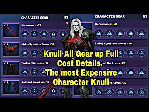 Knull All Gear up Full Cost Details - Marvel Future Fight